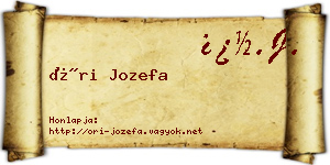 Őri Jozefa névjegykártya